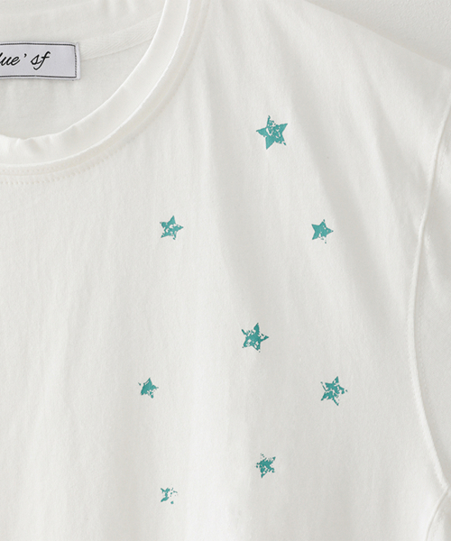 BLUESUNFLOWER（ブルーサンフラワー）の「ヴィンテージ90sスタークロップ半袖Tシャツ[ホワイト]（Tシャツ/カットソー・レディース・その他・MEDIUM/LARGE）」の4枚目の写真