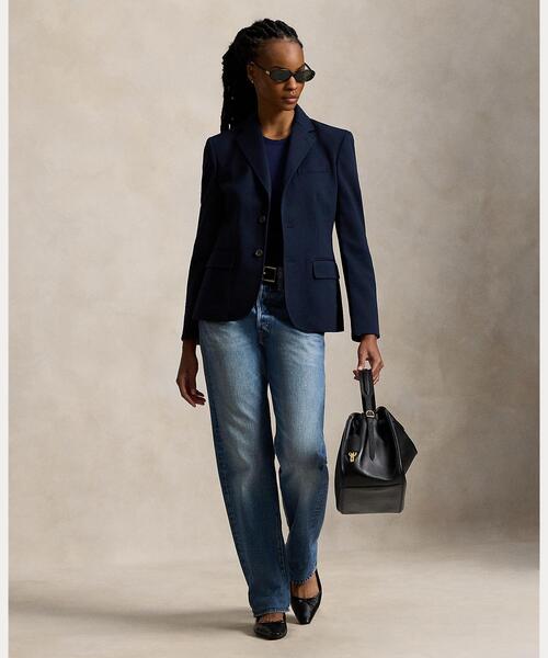 POLO RALPH LAUREN（ポロ ラルフ ローレン）の「シングルブレステッド ポンチ ブレザー（テーラードジャケット・レディース・ネイビー系1・6/4/2/00/0）」の3枚目の写真