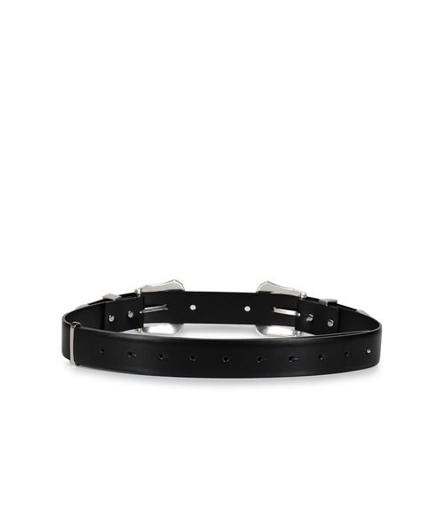 TOGA（トーガ）の「DOUBLE BUCKLE WIDE BELT（ベルト・メンズ・ブラック・OS）」の3枚目の写真