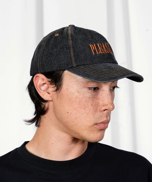 PLEASURES(プレジャー)の「PLEASURES/プレジャーズ ZIG ZAG DENIM CAP フラットバイザー 5Pキャップ 2026年春夏(キャップ・メンズ・ブルー・FREE)」の6枚目の写真
