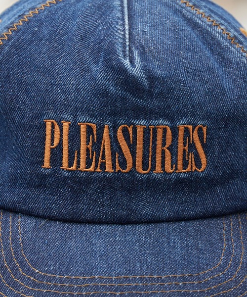 PLEASURES(プレジャー)の「PLEASURES/プレジャーズ ZIG ZAG DENIM CAP フラットバイザー 5Pキャップ 2026年春夏(キャップ・メンズ・ブルー・FREE)」の9枚目の写真