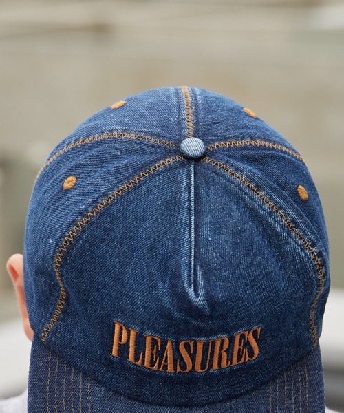 PLEASURES(プレジャー)の「PLEASURES/プレジャーズ ZIG ZAG DENIM CAP フラットバイザー 5Pキャップ 2026年春夏(キャップ・メンズ・ブルー・FREE)」の10枚目の写真