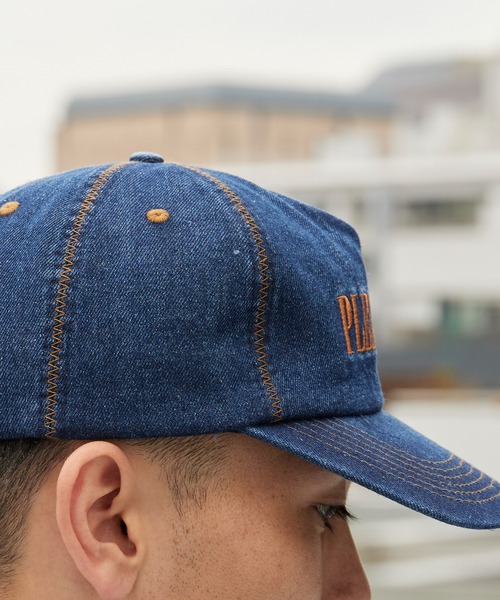 PLEASURES(プレジャー)の「PLEASURES/プレジャーズ ZIG ZAG DENIM CAP フラットバイザー 5Pキャップ 2026年春夏(キャップ・メンズ・ブルー・FREE)」の11枚目の写真