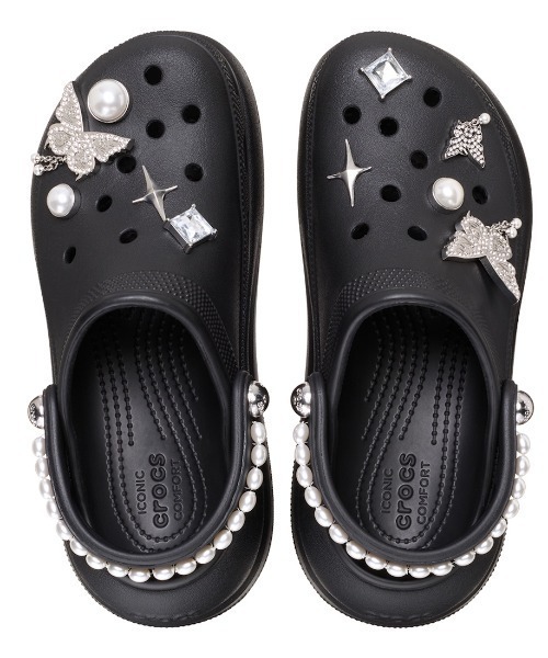 crocs（クロックス）の「クロックス crocs Crush Butterfly Jewel Clog（サンダル・レディース・ブラック・22.0cm/23.0cm/24.0cm/25.0cm/26.0cm）」の7枚目の写真