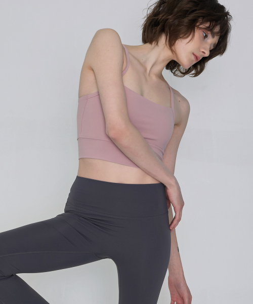 女性ヨガウェア DEVI-TS0032-エッシュピンク ピラティス フェノミ