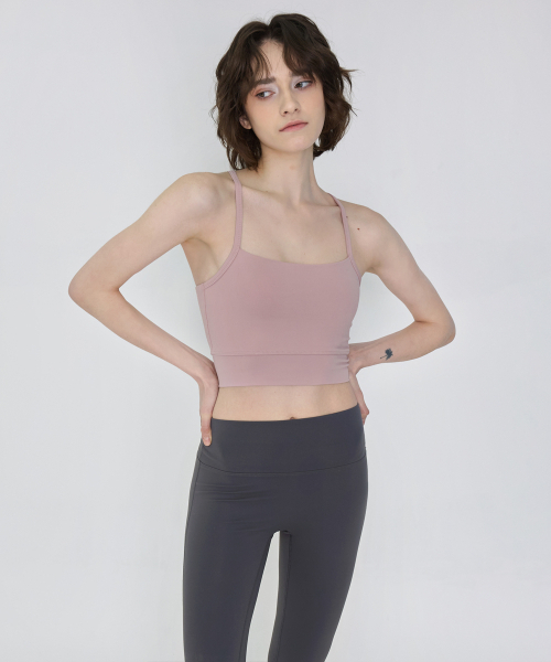 女性ヨガウェア DEVI-TS0032-エッシュピンク ピラティス フェノミ