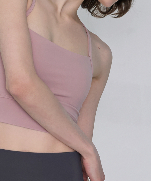 女性ヨガウェア DEVI-TS0032-エッシュピンク ピラティス フェノミ