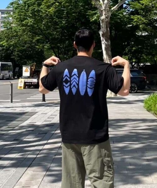 CARGOBROS（カーゴブロス）の「トラベルラインサーフ半袖Tシャツ(ブラック)（Tシャツ/カットソー・メンズ・その他・2XL/XL/S/M/L）」の9枚目の写真