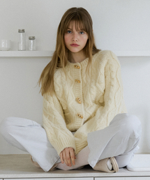 LETTERA（レッテラ）の「Alpaca Wool Toggle Cable Cardigan_Ivory（ニット/セーター）」