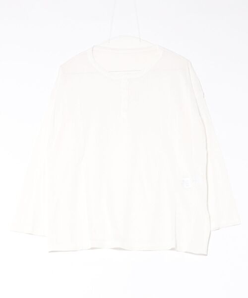 H.TOKYO(エイチトウキョウ)の「シアーヘンリーネック プルオーバー / サイドスリット シアーカットソー(Tシャツ/カットソー・レディース・ブラック/ホワイト・FREE)」の5枚目の写真