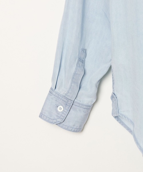 BAYFLOW（ベイフロー）の「[簡単ブラウジング仕様]2WAYデニムシャツ（シャツ/ブラウス・レディース・ライトブルー/インディゴブルー/グレー・FREE）」の13枚目の写真