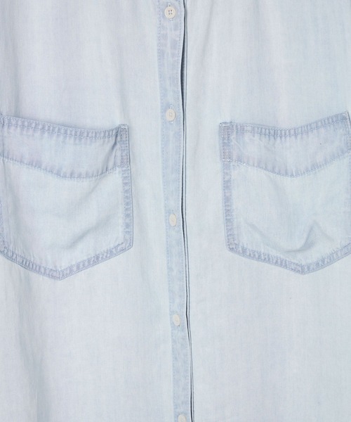 BAYFLOW（ベイフロー）の「[簡単ブラウジング仕様]2WAYデニムシャツ（シャツ/ブラウス・レディース・ライトブルー/インディゴブルー/グレー・FREE）」の19枚目の写真