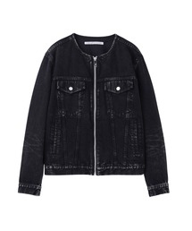 JOHN LAWRENCE SULLIVAN | WASHED DENIM COLLARLESS JACKET(デニムジャケット)