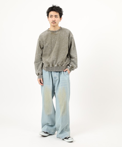 many men many mind(メニーメンメニーマインド)の「MANYMENMANYMINDS / 泥加工デニム/センタープレスパンツ(デニムパンツ・メンズ・サックスブルー/ブルー・L/M/XL)」の22枚目の写真