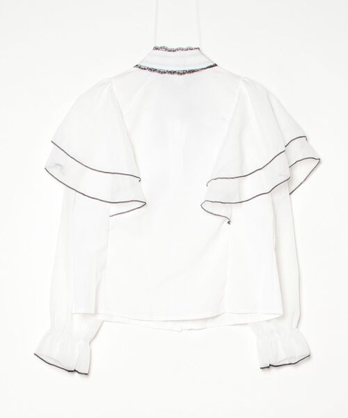 gossip!ロサンゼルス(ゴシップロサンゼルス)の「Y2K ブラウス シャツ チュールボウタイブラウス(Tシャツ/カットソー・レディース・ホワイト・M)」の2枚目の写真