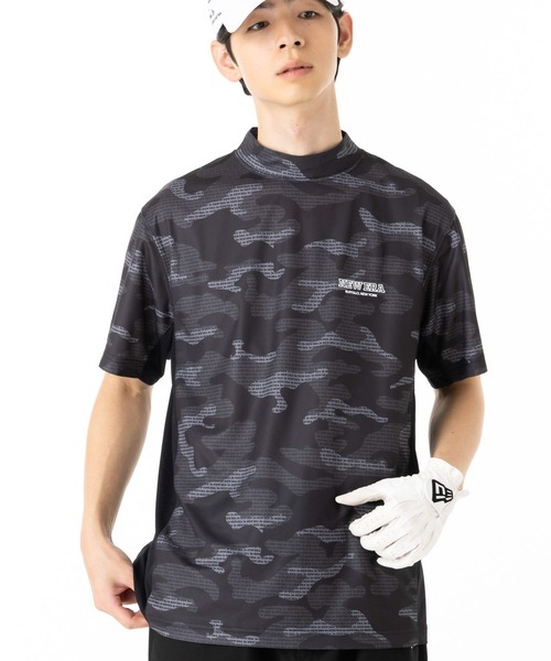 ニューエラゴルフ ミッドネック半袖Tシャツ カモ柄（ポロシャツ）｜NEW