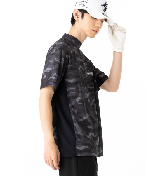 NEW ERA(ニューエラ)の「ニューエラゴルフ ミッドネック半袖Tシャツ カモ柄(ポロシャツ・メンズ・ブラック/ホワイト・XL/L/M/S/XXL)」の21枚目の写真