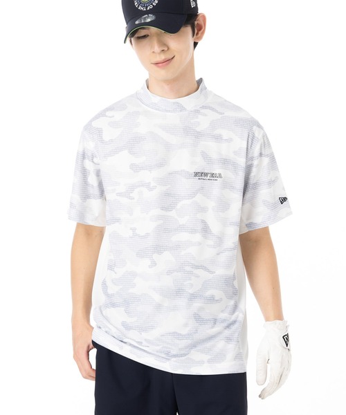 NEW ERA(ニューエラ)の「ニューエラゴルフ ミッドネック半袖Tシャツ カモ柄(ポロシャツ・メンズ・ブラック/ホワイト・XL/L/M/S/XXL)」の3枚目の写真