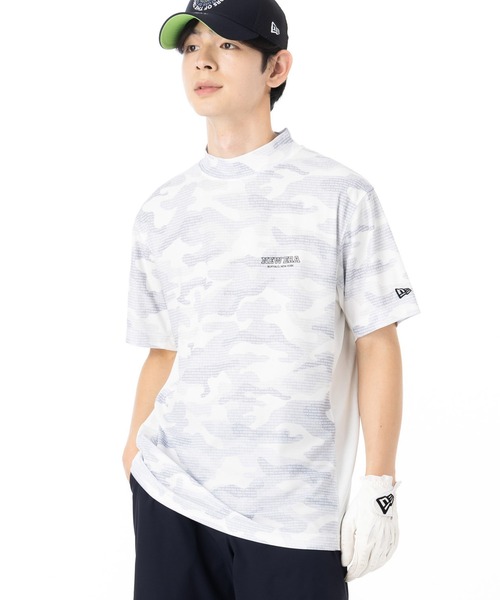 NEW ERA(ニューエラ)の「ニューエラゴルフ ミッドネック半袖Tシャツ カモ柄(ポロシャツ・メンズ・ブラック/ホワイト・XL/L/M/S/XXL)」の4枚目の写真