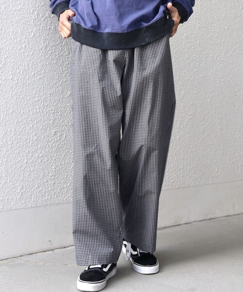 SHIPS any（シップス エニィ）の「SHIPS any:〈洗濯機可能〉マイクロ チェック イージー パンツ(セットアップ対応)◇（その他パンツ・メンズ・ブラック/オリーブ/ダークグレー・MEDIUM/LARGE）」の6枚目の写真