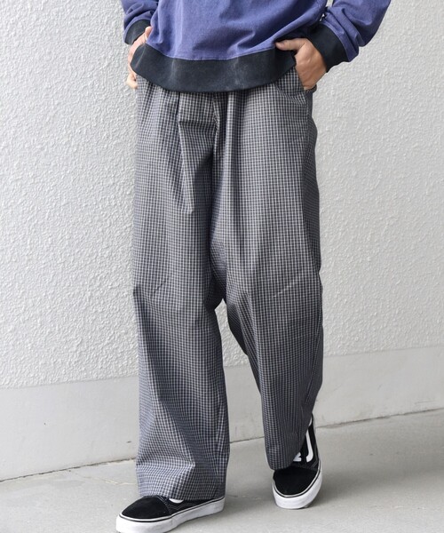 SHIPS any（シップス エニィ）の「SHIPS any:〈洗濯機可能〉マイクロ チェック イージー パンツ(セットアップ対応)◇（その他パンツ・メンズ・ブラック/オリーブ/ダークグレー・MEDIUM/LARGE）」の7枚目の写真