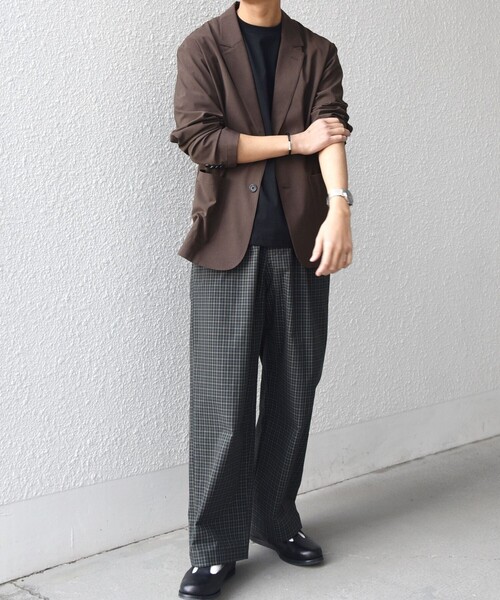 SHIPS any（シップス エニィ）の「SHIPS any:〈洗濯機可能〉マイクロ チェック イージー パンツ(セットアップ対応)◇（その他パンツ・メンズ・ブラック/オリーブ/ダークグレー・MEDIUM/LARGE）」の14枚目の写真