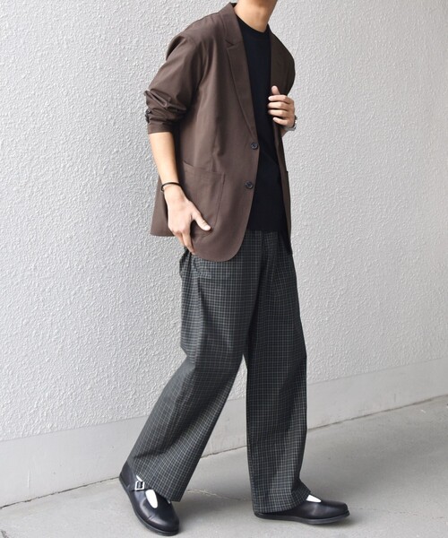 SHIPS any（シップス エニィ）の「SHIPS any:〈洗濯機可能〉マイクロ チェック イージー パンツ(セットアップ対応)◇（その他パンツ・メンズ・ブラック/オリーブ/ダークグレー・MEDIUM/LARGE）」の15枚目の写真