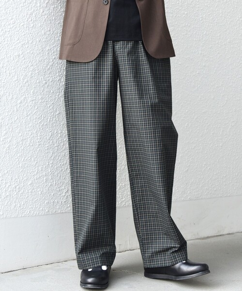 SHIPS any（シップス エニィ）の「SHIPS any:〈洗濯機可能〉マイクロ チェック イージー パンツ(セットアップ対応)◇（その他パンツ・メンズ・ブラック/オリーブ/ダークグレー・MEDIUM/LARGE）」の16枚目の写真