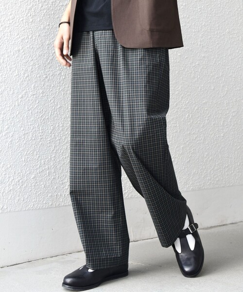 SHIPS any（シップス エニィ）の「SHIPS any:〈洗濯機可能〉マイクロ チェック イージー パンツ(セットアップ対応)◇（その他パンツ・メンズ・ブラック/オリーブ/ダークグレー・MEDIUM/LARGE）」の17枚目の写真