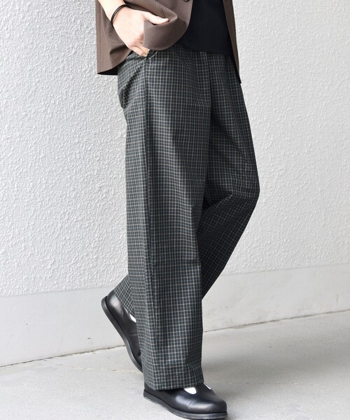 SHIPS any（シップス エニィ）の「SHIPS any:〈洗濯機可能〉マイクロ チェック イージー パンツ(セットアップ対応)◇（その他パンツ・メンズ・ブラック/オリーブ/ダークグレー・MEDIUM/LARGE）」の18枚目の写真