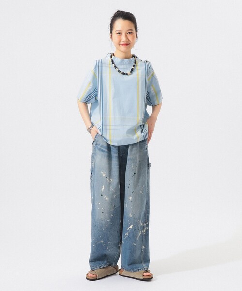 BEAMS BOY(ビームスボーイ)の「ボーイ ビッグタータン ショートスリーブ(シャツ/ブラウス・レディース・ネイビー/ライトブルー/ホワイト系その他7・2/1)」の8枚目の写真