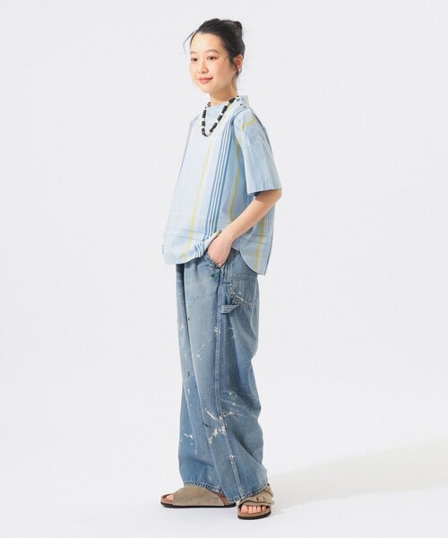 BEAMS BOY(ビームスボーイ)の「ボーイ ビッグタータン ショートスリーブ(シャツ/ブラウス・レディース・ネイビー/ライトブルー/ホワイト系その他7・2/1)」の9枚目の写真
