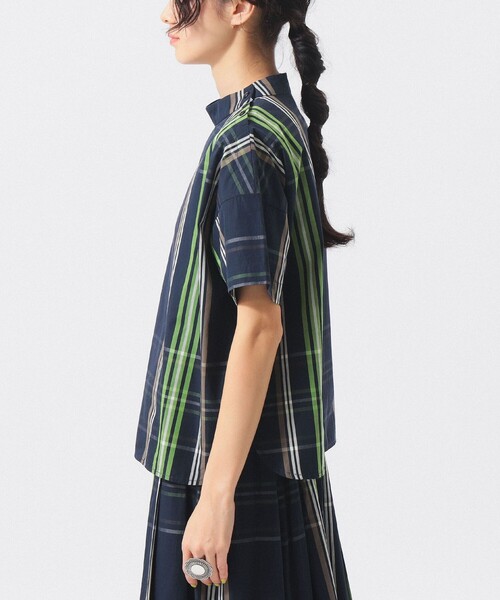 BEAMS BOY(ビームスボーイ)の「ボーイ ビッグタータン ショートスリーブ(シャツ/ブラウス・レディース・ネイビー/ライトブルー/ホワイト系その他7・2/1)」の17枚目の写真