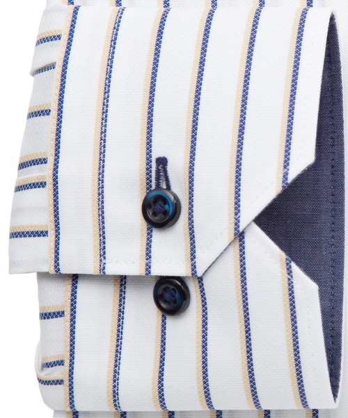 TOKYO SHIRTS（トウキョウシャツ）の「形態安定ノンアイロン スナップダウン 長袖ビジネスワイシャツ（ビジネスシャツ・メンズ・ブルー・首回り37cm-裄丈80cm/首回り39cm-裄丈80cm/首回り39cm-裄丈84cm/首回り41cm-裄丈82cm/首回り41cm-裄丈86cm/首回り42cm-裄丈82cm/首回り42cm-裄丈86cm/首回り43cm-裄丈82cm/首回り43cm-裄丈86cm）」の6枚目の写真