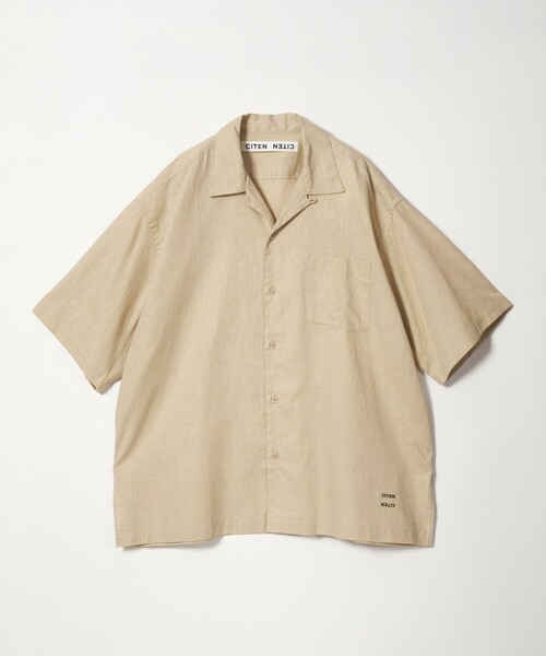 CITEN（シテン）の「＜CITEN＞リネンコットンオープンカラーシャツ（シャツ/ブラウス・メンズ・ブラウン/ケリーグリーン/ライラック/ナチュラル/ブラック・M/L）」の3枚目の写真