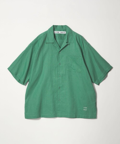 CITEN（シテン）の「＜CITEN＞リネンコットンオープンカラーシャツ（シャツ/ブラウス・メンズ・ブラウン/ケリーグリーン/ライラック/ナチュラル/ブラック・M/L）」の4枚目の写真