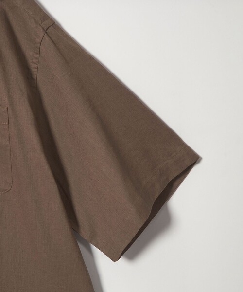CITEN（シテン）の「＜CITEN＞リネンコットンオープンカラーシャツ（シャツ/ブラウス・メンズ・ブラウン/ケリーグリーン/ライラック/ナチュラル/ブラック・M/L）」の8枚目の写真