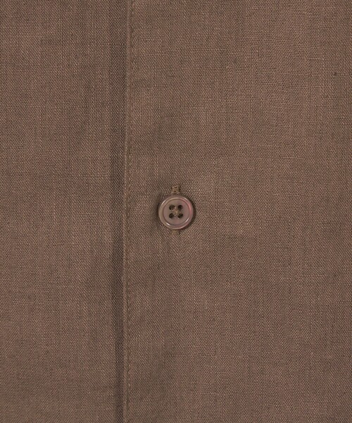 CITEN（シテン）の「＜CITEN＞リネンコットンオープンカラーシャツ（シャツ/ブラウス・メンズ・ブラウン/ケリーグリーン/ライラック/ナチュラル/ブラック・M/L）」の12枚目の写真