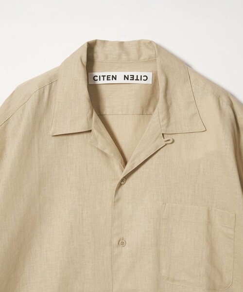 CITEN(シテン)の「<CITEN>リネンコットンオープンカラーシャツ(シャツ/ブラウス・メンズ・ブラウン/ケリーグリーン/ライラック/ナチュラル/ブラック・M/L)」の11枚目の写真