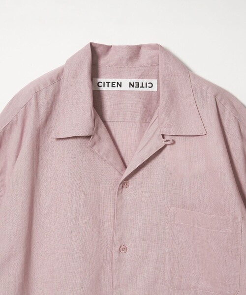 CITEN(シテン)の「<CITEN>リネンコットンオープンカラーシャツ(シャツ/ブラウス・メンズ・ブラウン/ケリーグリーン/ライラック/ナチュラル/ブラック・M/L)」の8枚目の写真