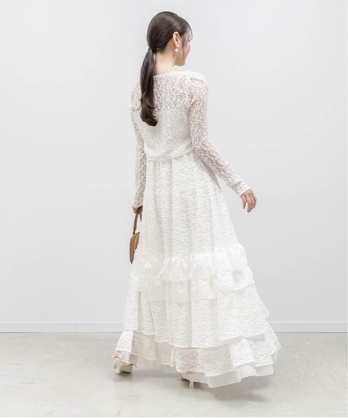 RANDA(ランダ)の「カットレースキャミワンピース×ボレロセット(ワンピース・レディース・ホワイト/アイボリー/ブラウン・0/1)」の8枚目の写真
