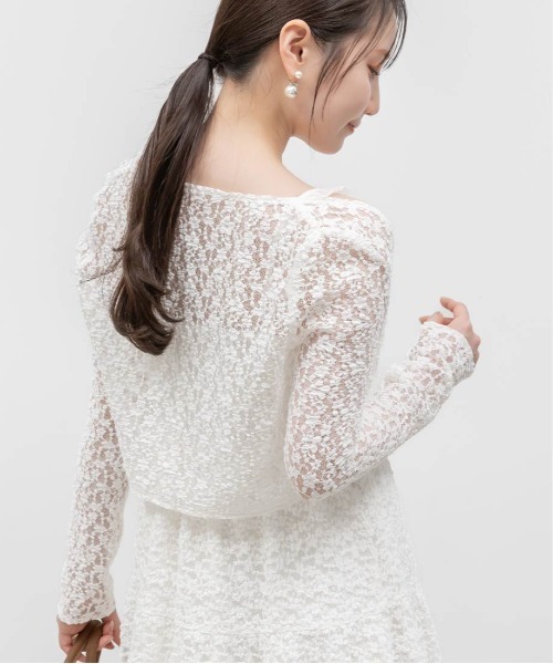 RANDA(ランダ)の「カットレースキャミワンピース×ボレロセット(ワンピース・レディース・ホワイト/アイボリー/ブラウン・0/1)」の11枚目の写真