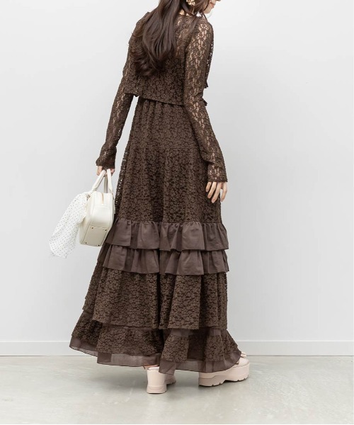 RANDA(ランダ)の「カットレースキャミワンピース×ボレロセット(ワンピース・レディース・ホワイト/アイボリー/ブラウン・0/1)」の17枚目の写真