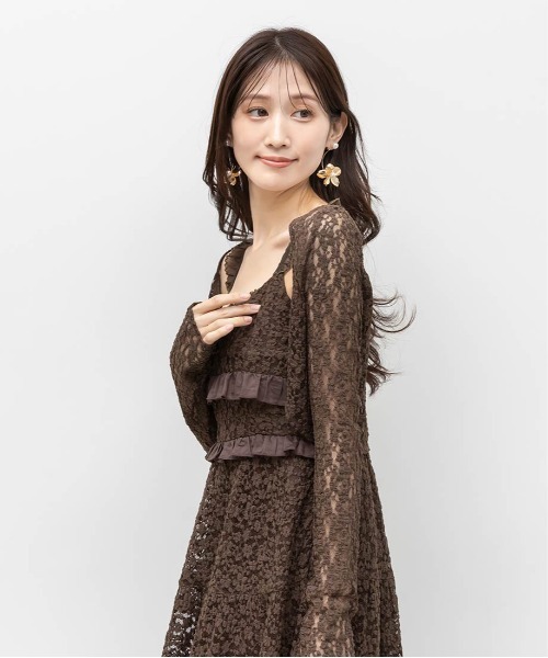 RANDA(ランダ)の「カットレースキャミワンピース×ボレロセット(ワンピース・レディース・ホワイト/アイボリー/ブラウン・0/1)」の20枚目の写真