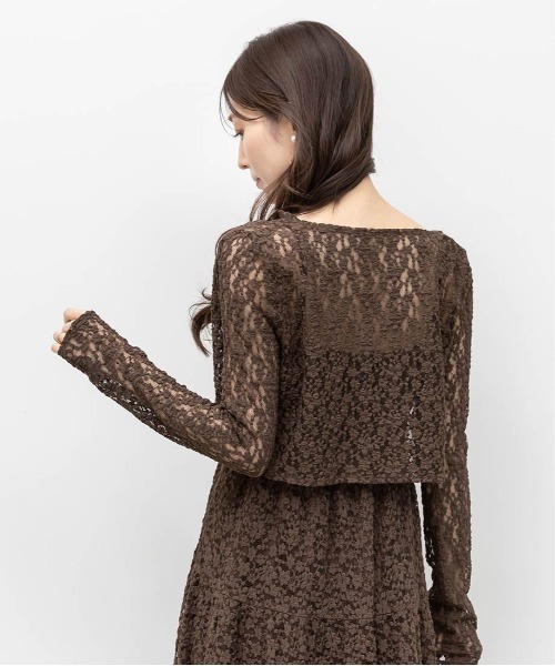 RANDA(ランダ)の「カットレースキャミワンピース×ボレロセット(ワンピース・レディース・ホワイト/アイボリー/ブラウン・0/1)」の21枚目の写真