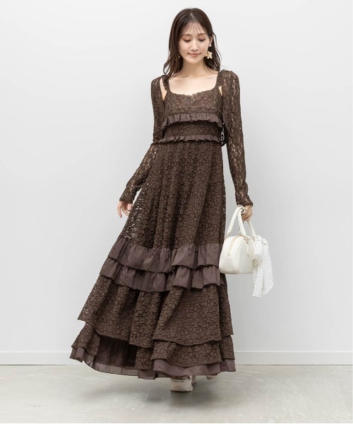 RANDA(ランダ)の「カットレースキャミワンピース×ボレロセット(ワンピース・レディース・ホワイト/アイボリー/ブラウン・0/1)」の22枚目の写真