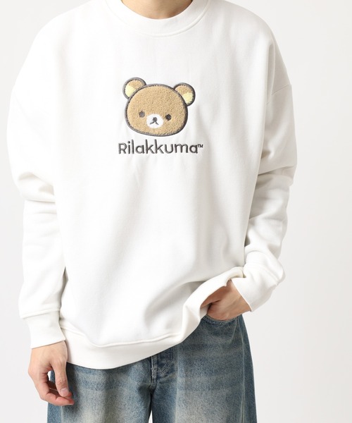 FUNALIVE(ファンアライブ)の「リラックマ サガラ刺繍 裏起毛ビッグシルエット トレーナー(スウェット・メンズ・ピンクベージュ/オフホワイト・F)」の22枚目の写真