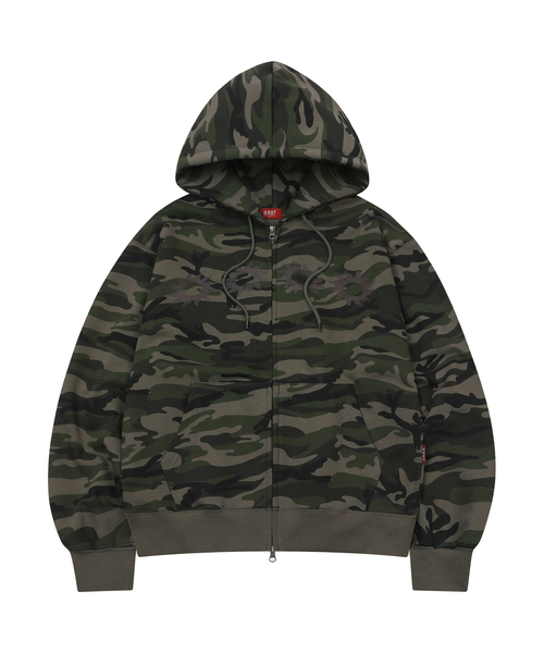 S'EST(エスイーエスティー)の「Solaris Camo Hoodie Zip Up Khaki(パーカー・メンズ・カーキ・SMALL/LARGE/MEDIUM)」の1枚目の写真