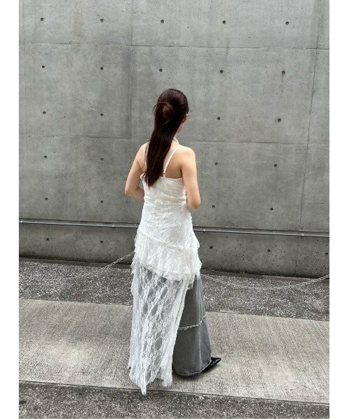 Flugge(フラッジー)の「ハートレースキャミワンピ(ワンピース・レディース・ホワイト/ブラック・FREE)」の11枚目の写真