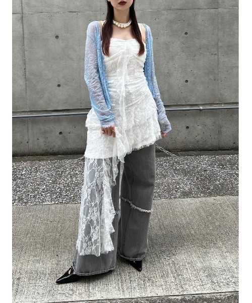 Flugge(フラッジー)の「ハートレースキャミワンピ(ワンピース・レディース・ホワイト/ブラック・FREE)」の18枚目の写真